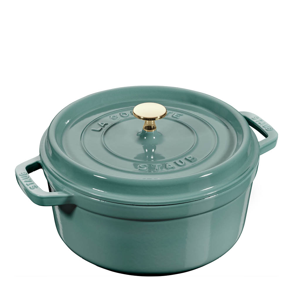 Staub - Staub La Cocotte Valurautapata pyöreä 3,8 L Eukalyptus