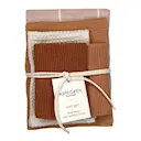 Gåvoset 2 kökshanddukar & 3 disktrasor croissant