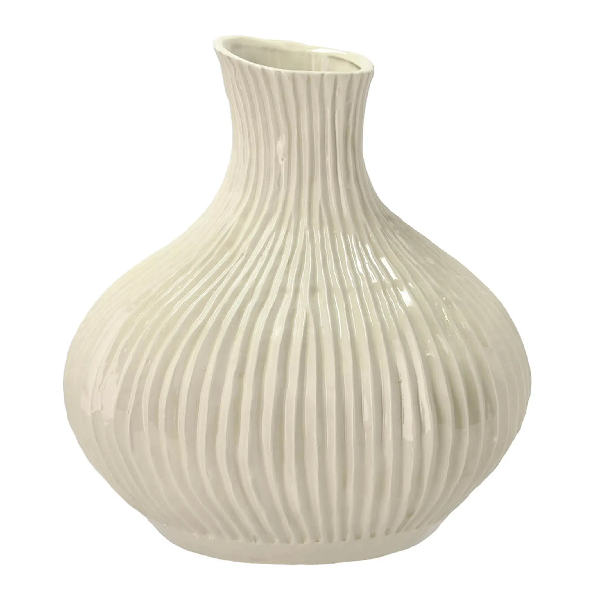 Villa Collection Ek vas 31x33,5 cm kräm