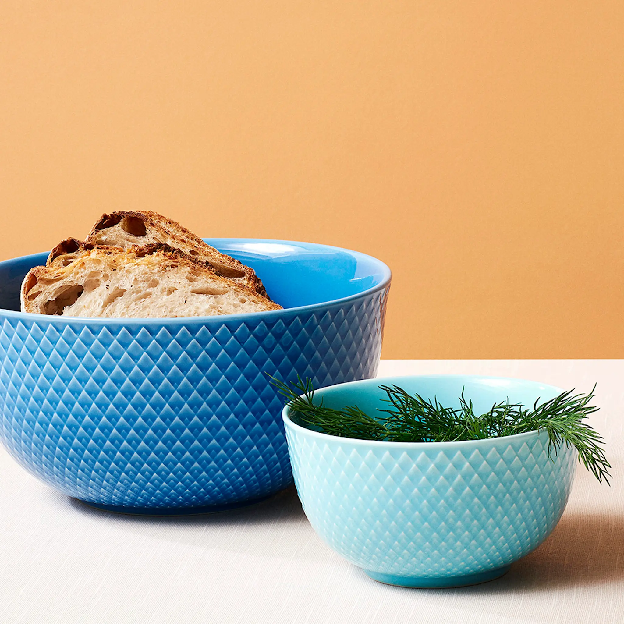 Lyngby Porcelæn Rhombe Color Skål 11 cm Turkos