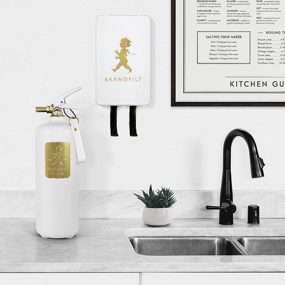 SOLSTICKAN Solstickan Brandsläckare 2 kg Vit/Guld