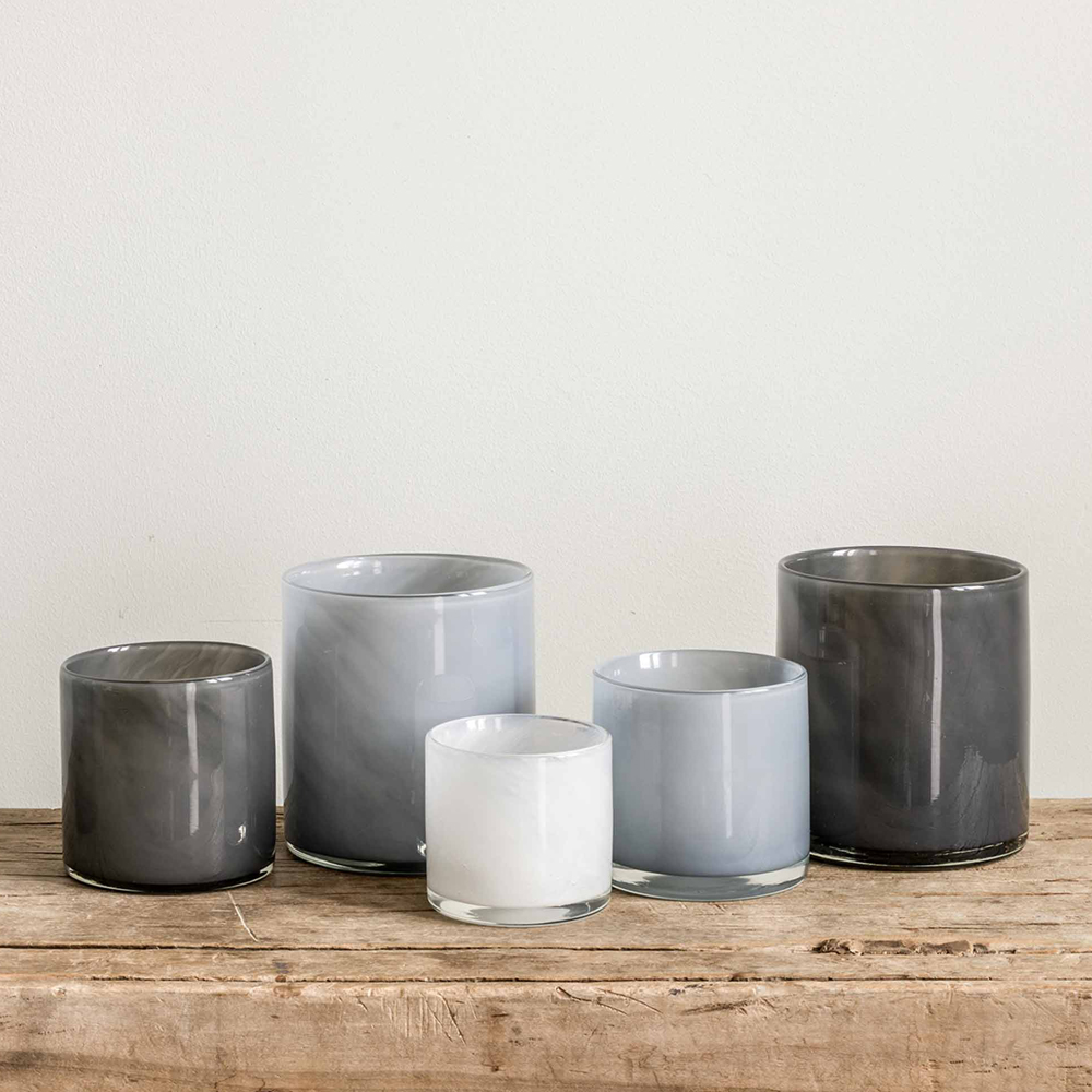 Tell Me More Lyrik lysholder 10x10 cm dusty blue