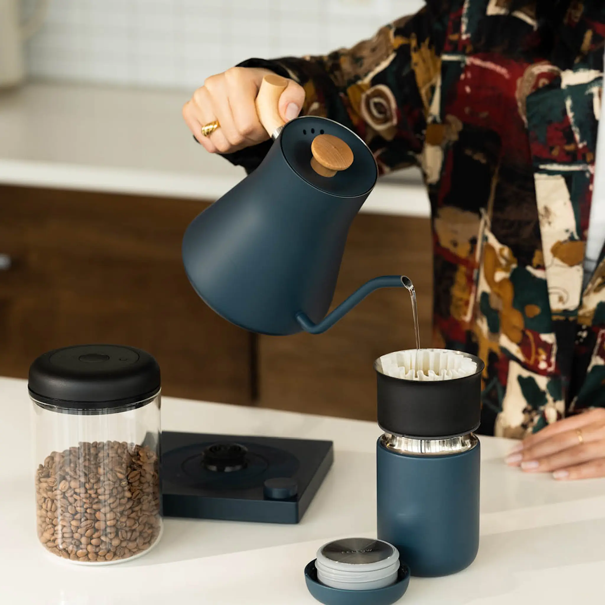 Fellow Stagg EKG elektrisk vannkoker 0,9 L blå