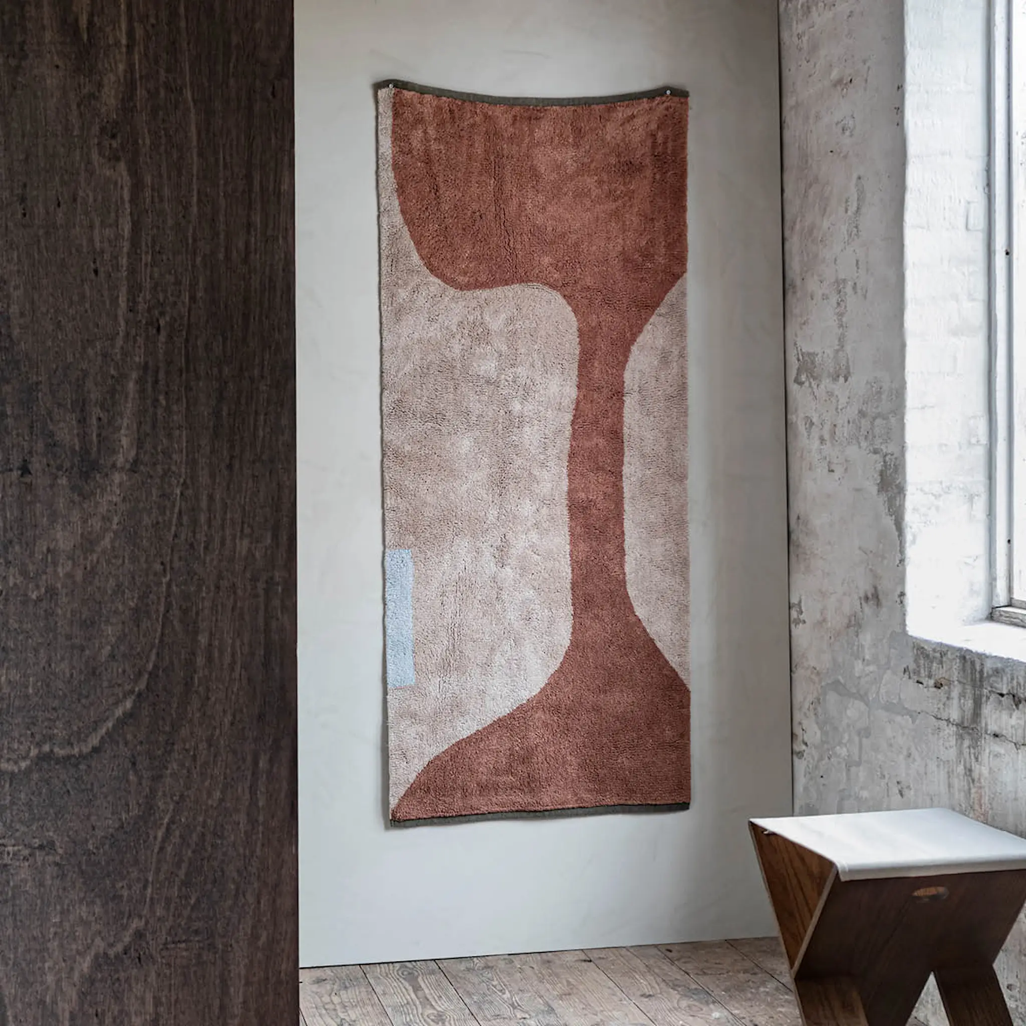 Mette Ditmer Figura golvmatta 150x70 cm tegelröd