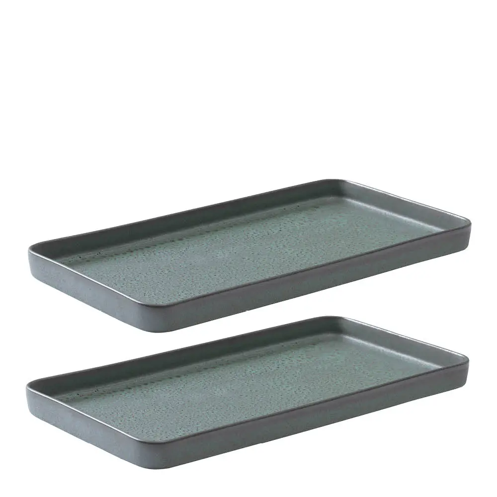 Raw Lautanen 34x18 cm 2 kpl Northern Green