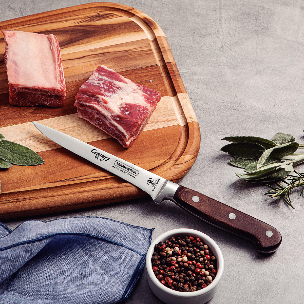 Tramontina Polywood urbeningskniv 15 cm brun