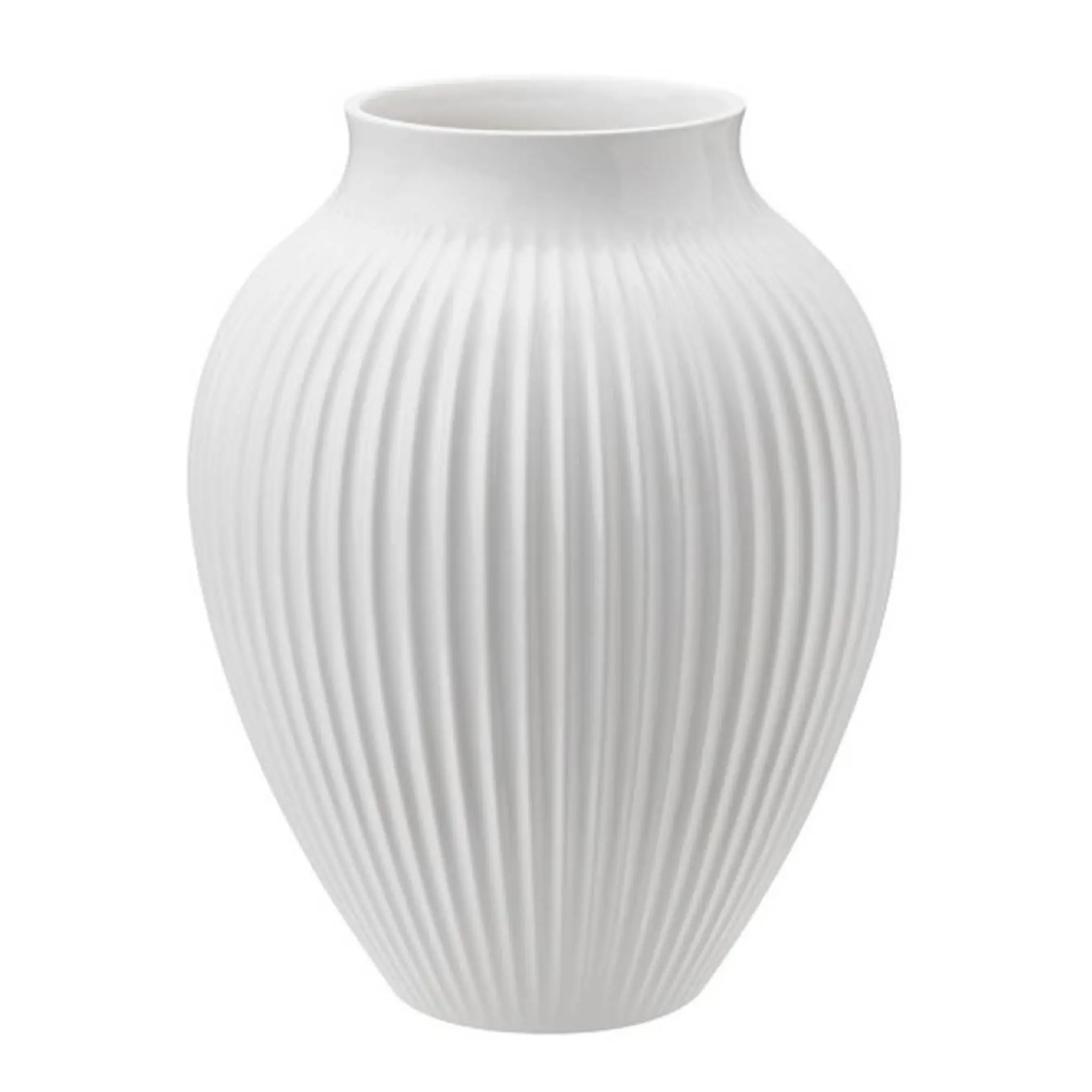 Knabstrup Keramik Ripple Vas 20 cm Vit