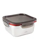 Matlåda i stål med tätt lock 0,64 L 14×14×7,5 cm