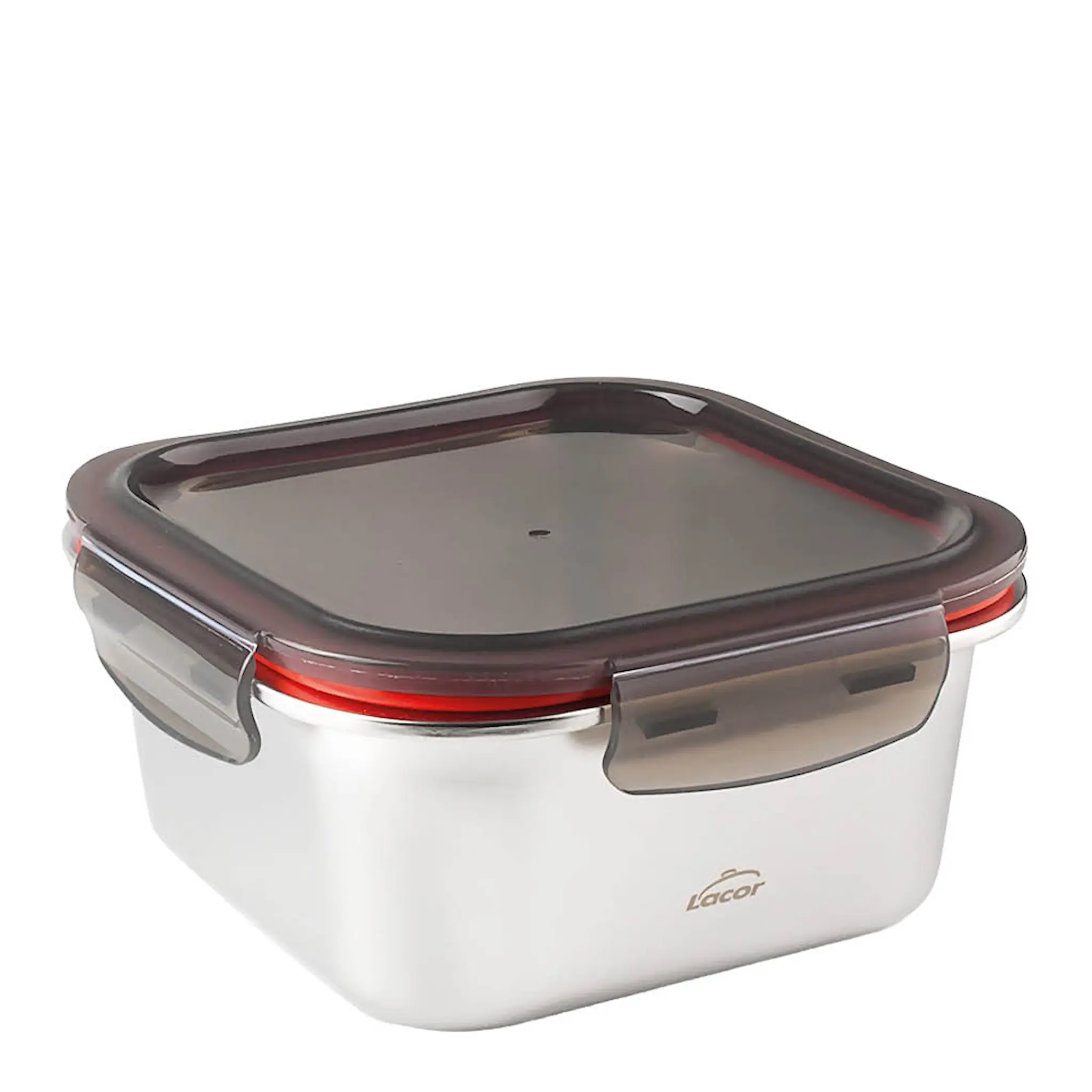 Lacor Matlåda i stål med tätt lock 0,64 L 14×14×7,5 cm