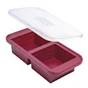 Matförvaring med silikonlock 2-cup 2×500 ml cranberry