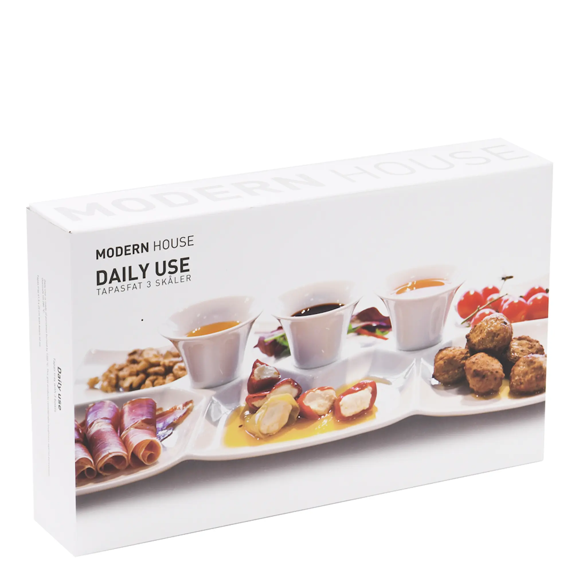 Modern House Daily Use Tapasset Skålar och Fat Vit