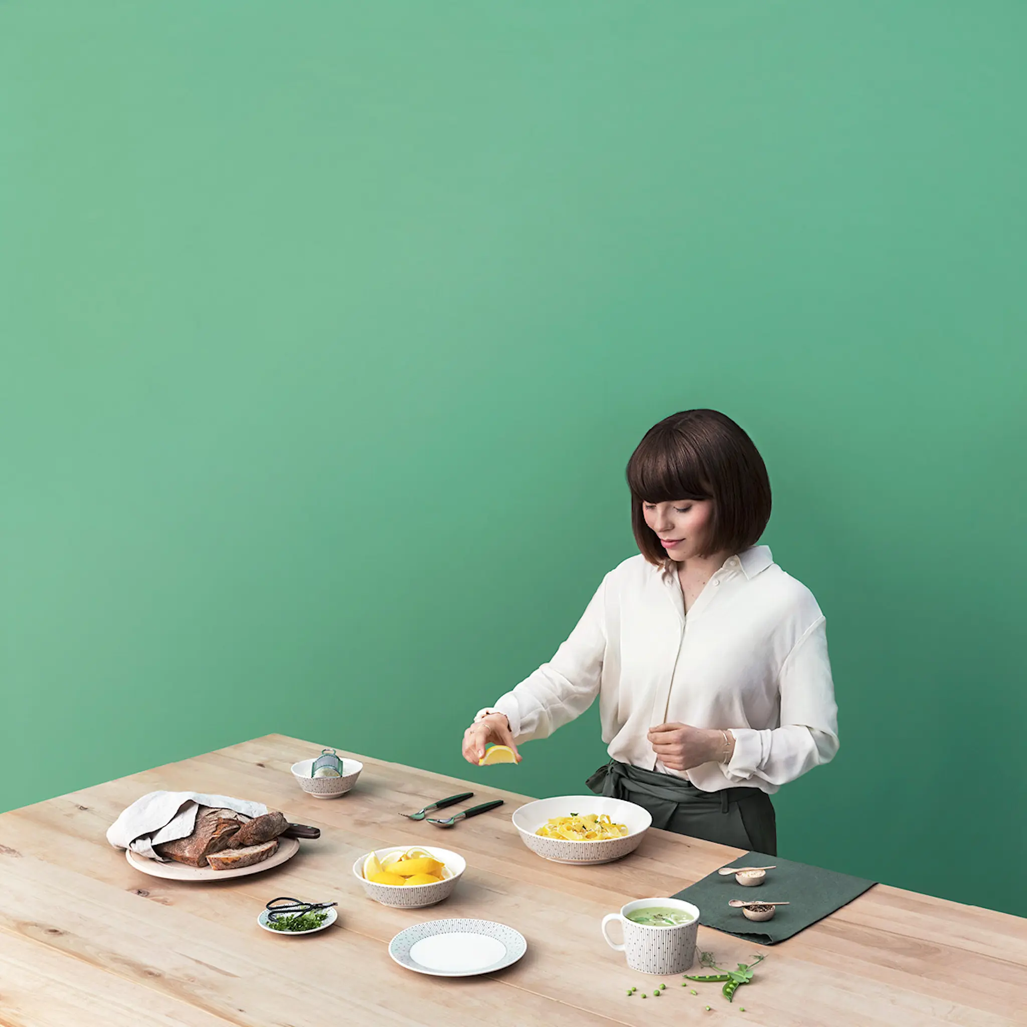 Arabia Mainio Sarastus Kulho 17 cm Valkoinen/Musta