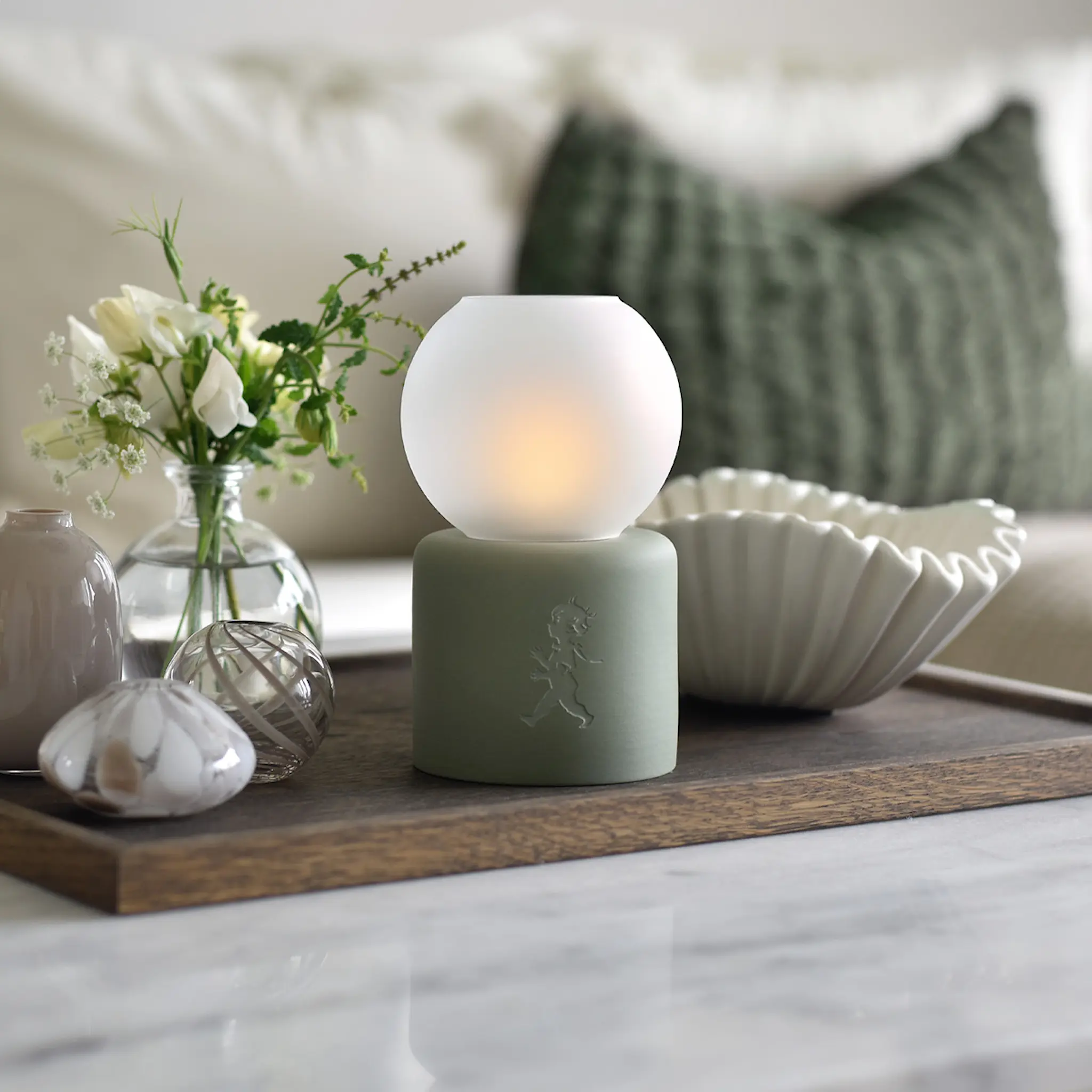 SOLSTICKAN Globe Kynttilälyhty 17 cm Vihreä