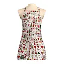 Julstök förkläde 85x65 cm julmotiv röd