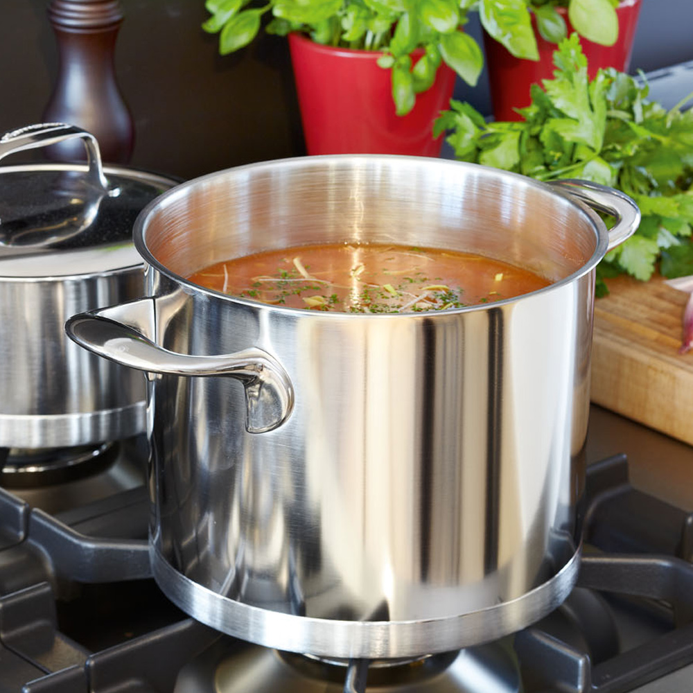 Demeyere Atlantis 7 gryta med lock 24 cm 5,2 L rostfritt stål