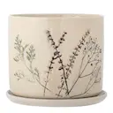 Bea blomkruka med fat 18x21 cm natur