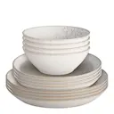 Kiln servis startset 12 delar beige/vit