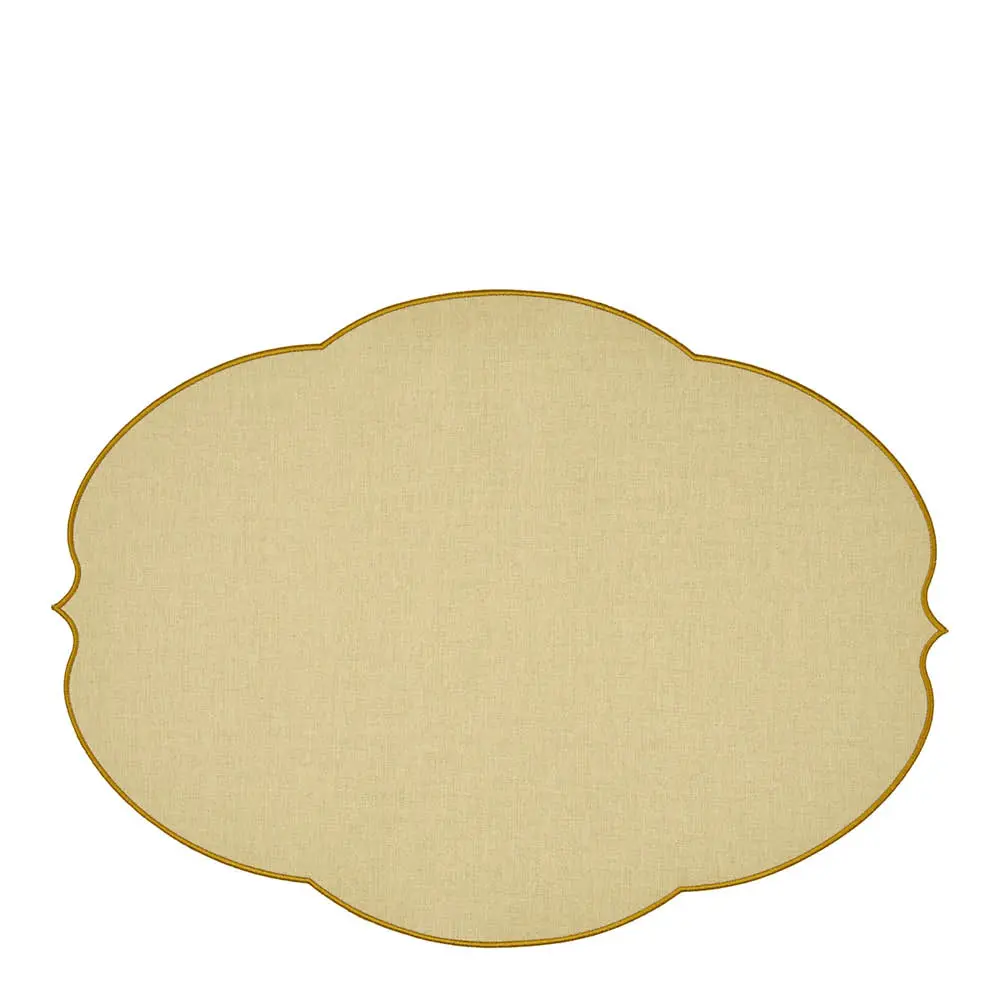 Flowers bordbrikke 36x49 cm gul