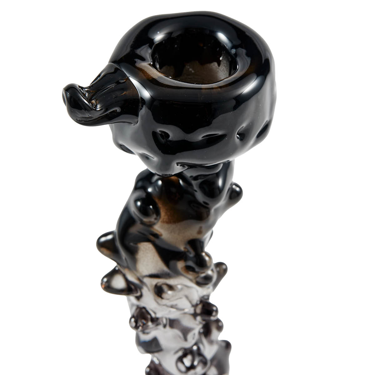 Pols Potten Drip ljusstake i glas L 25 cm svart