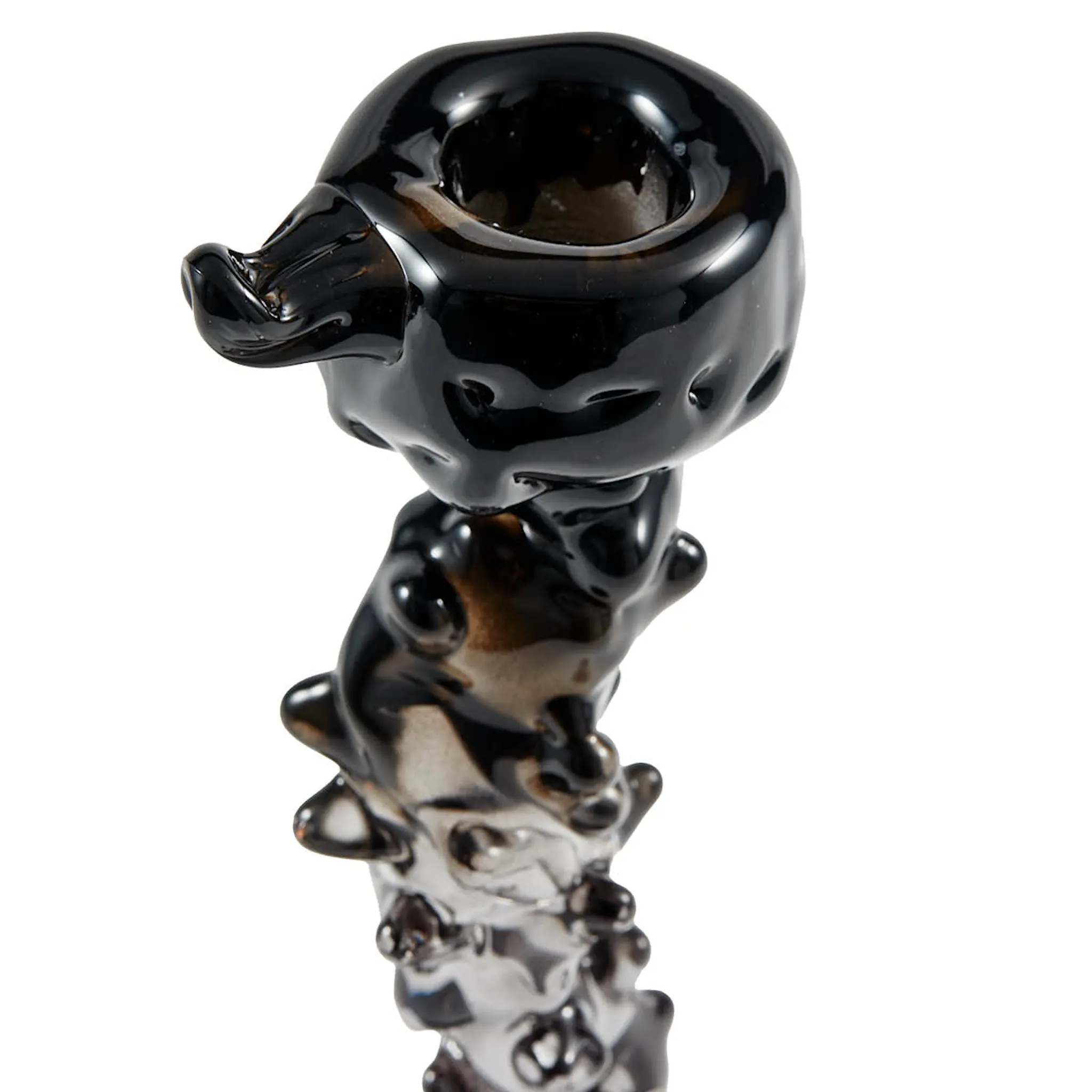 Pols Potten Drip ljusstake i glas L 25 cm svart