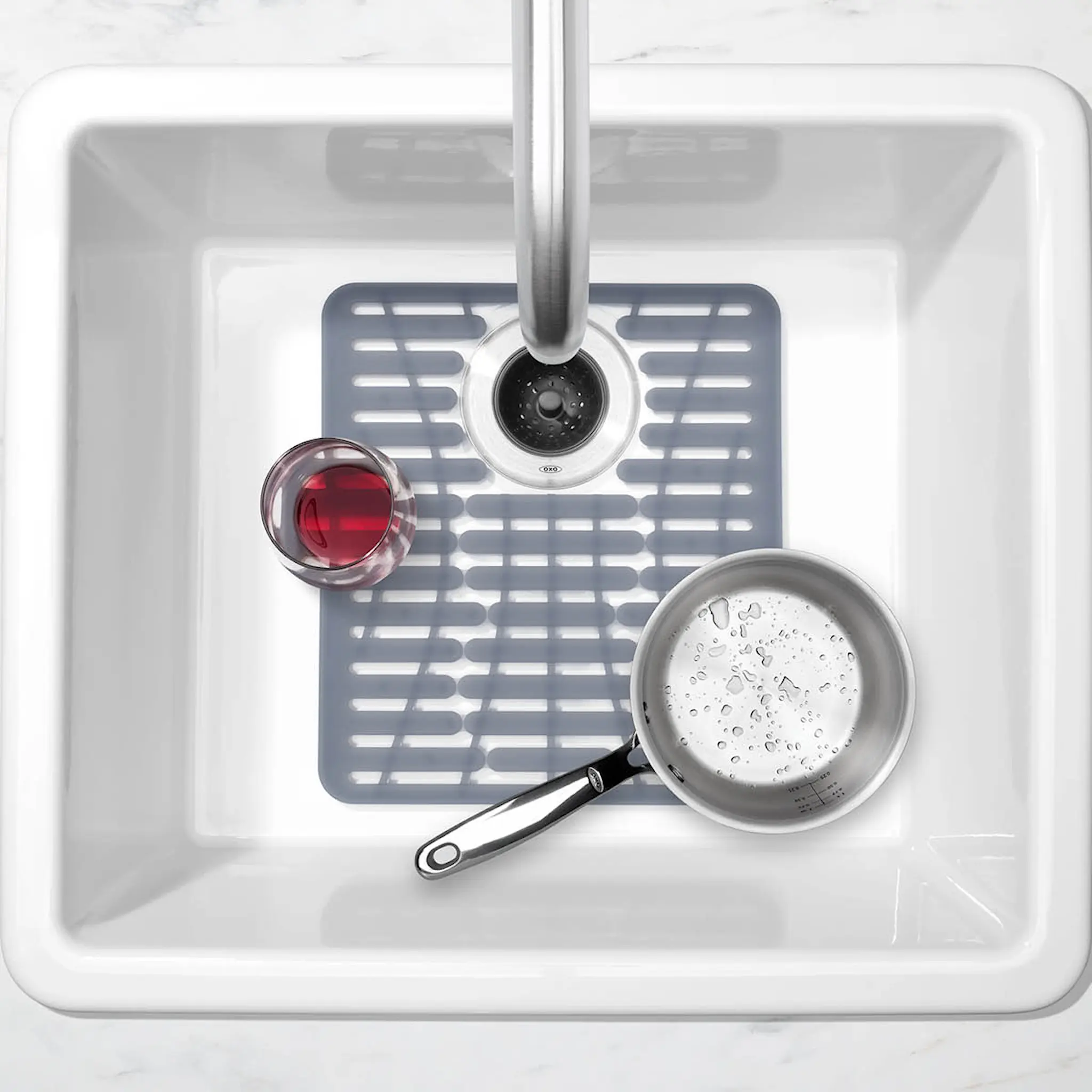 Oxo Silikonmatta för diskho 32,5x28,5 cm Grå