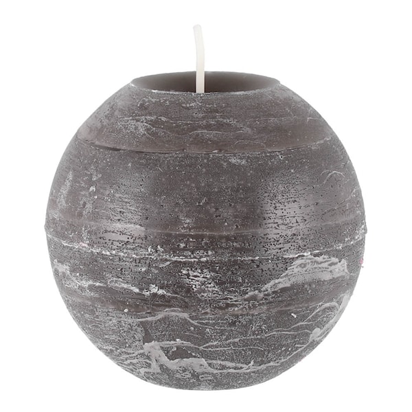 Rustik bolljus 12 cm grå