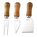 Olva ostknivar 13 cm 3-pack akaciaträ/rostfritt stål