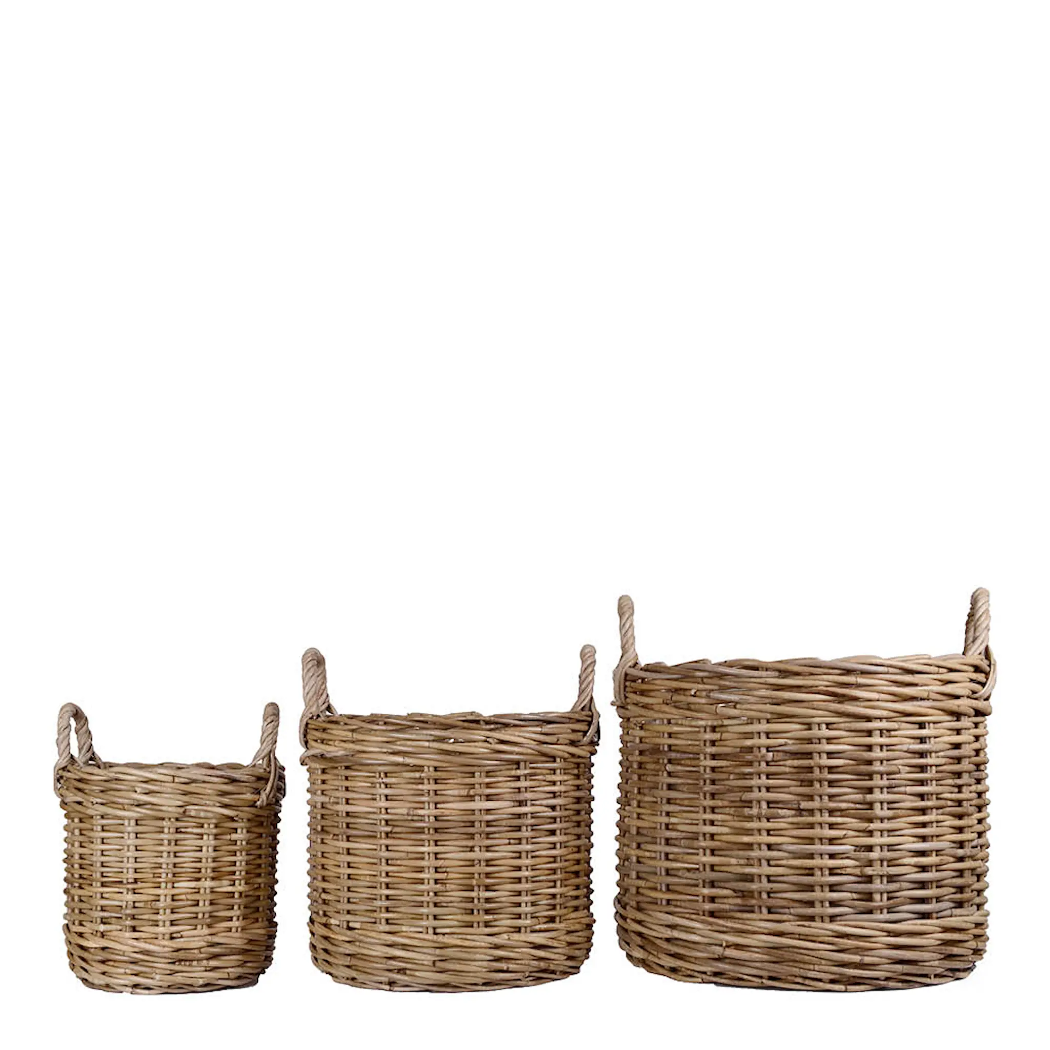 GUS Design Kubu blomkorg 25/35/43 cm 3-pack grå