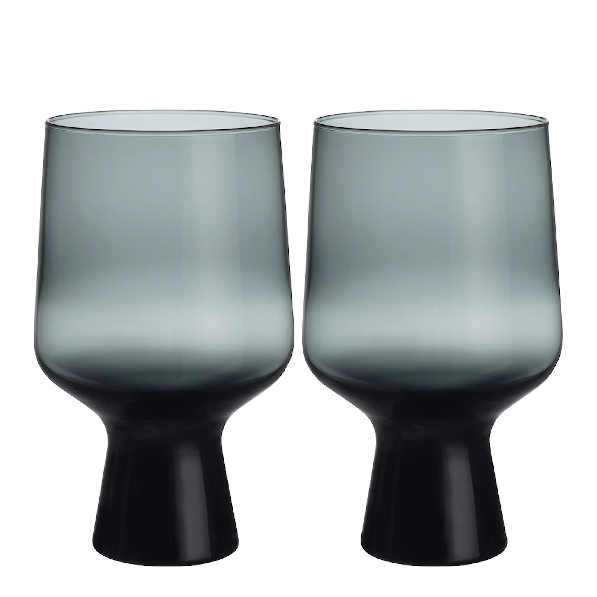 iittala Solare Jalallinen Lasi 40 cl 2 kpl Metallinharmaa