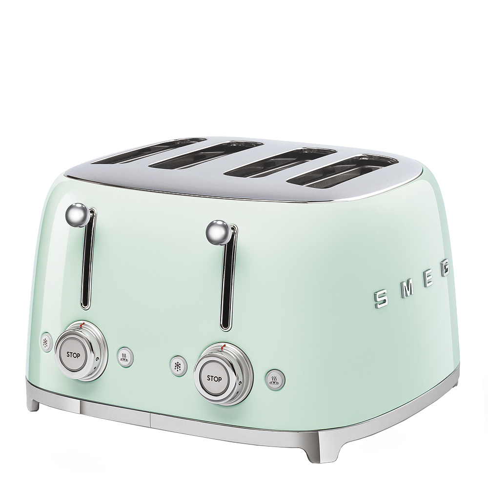 Smeg Smeg Leivänpaahdin neliömäinen 4 viipaletta TSF02 Pastellinvihreä