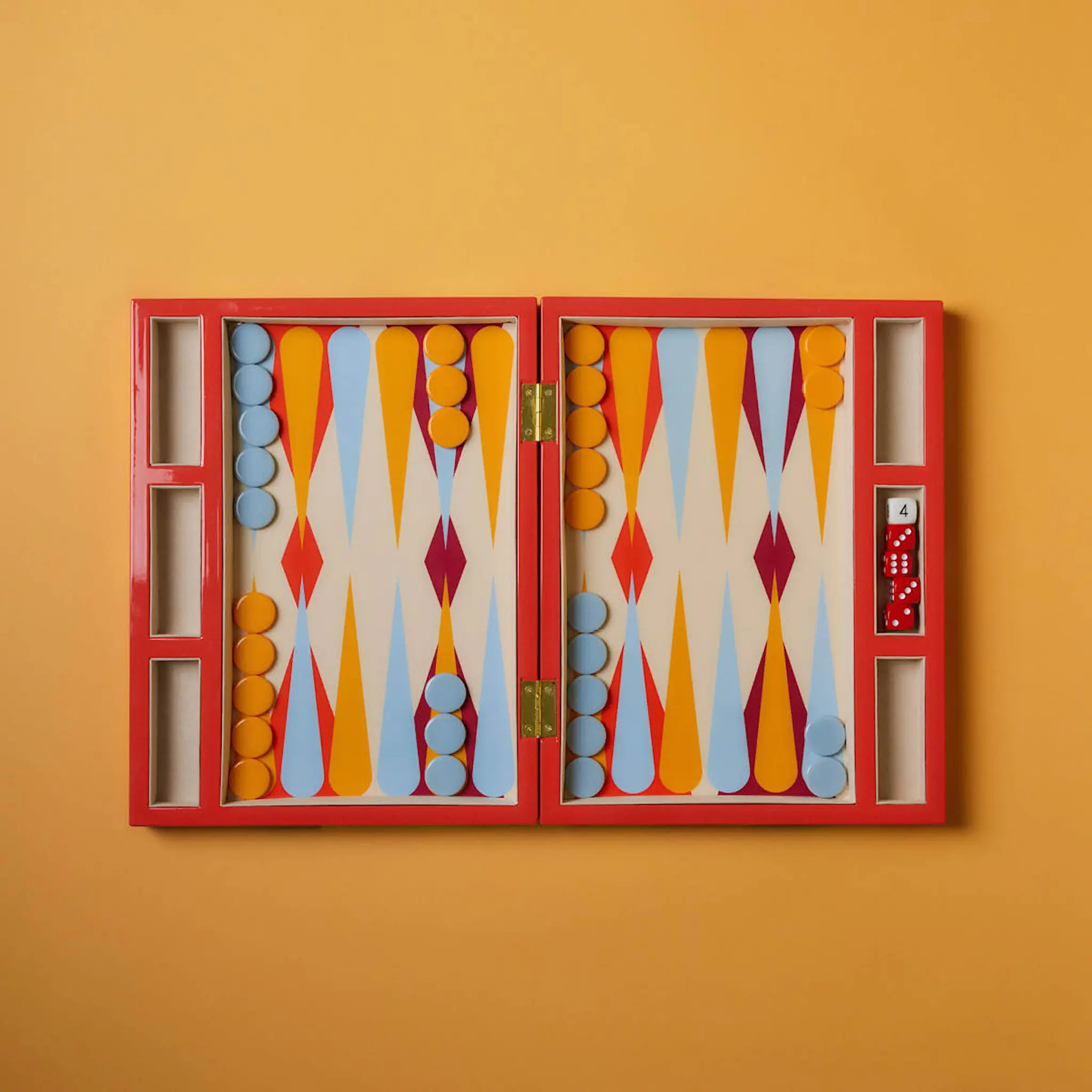Printworks Classic lakattu backgammon punainen/multi