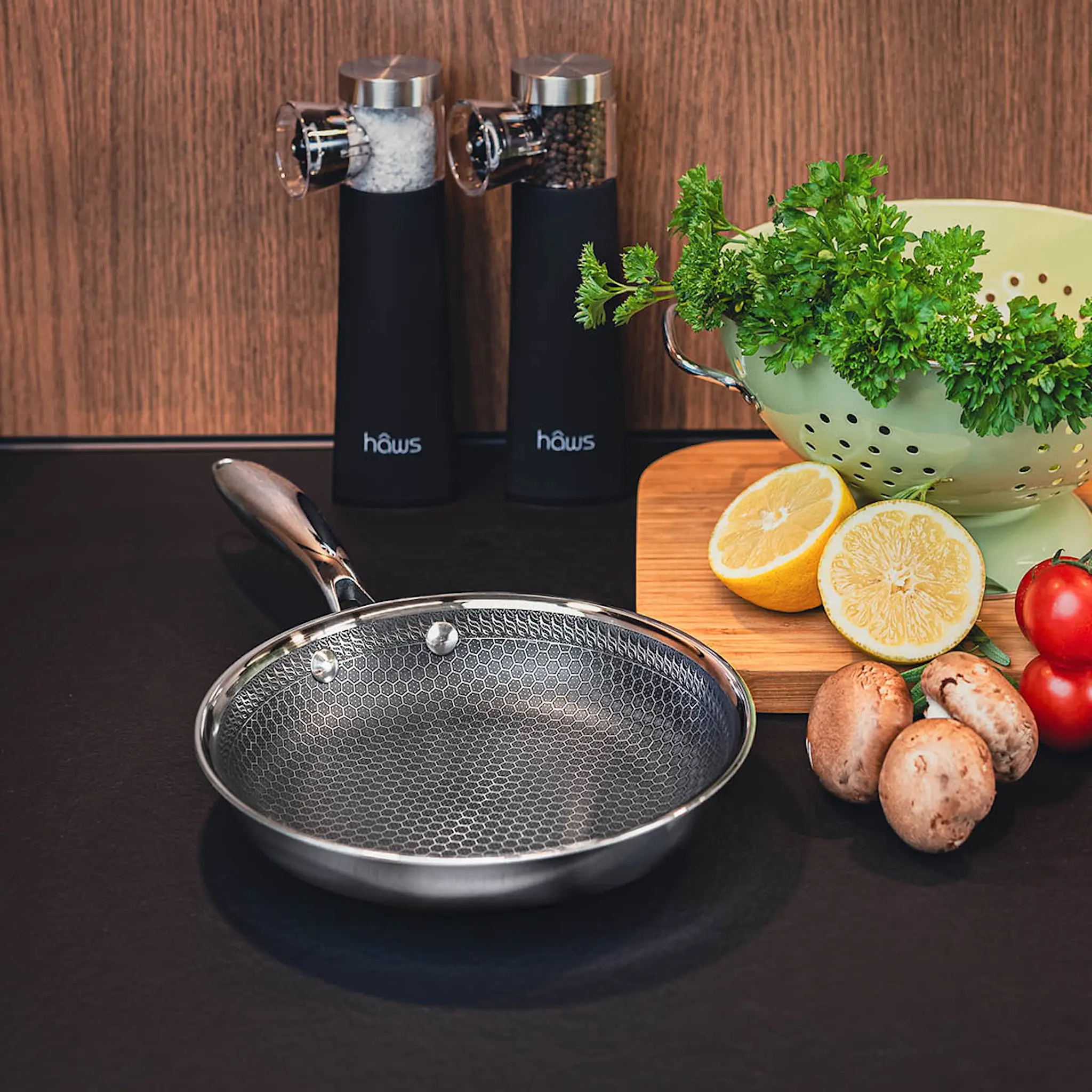 Haws Santo stekpanna 28 cm stål/svart