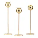 Tulpanljusstake 3 delar Mässing