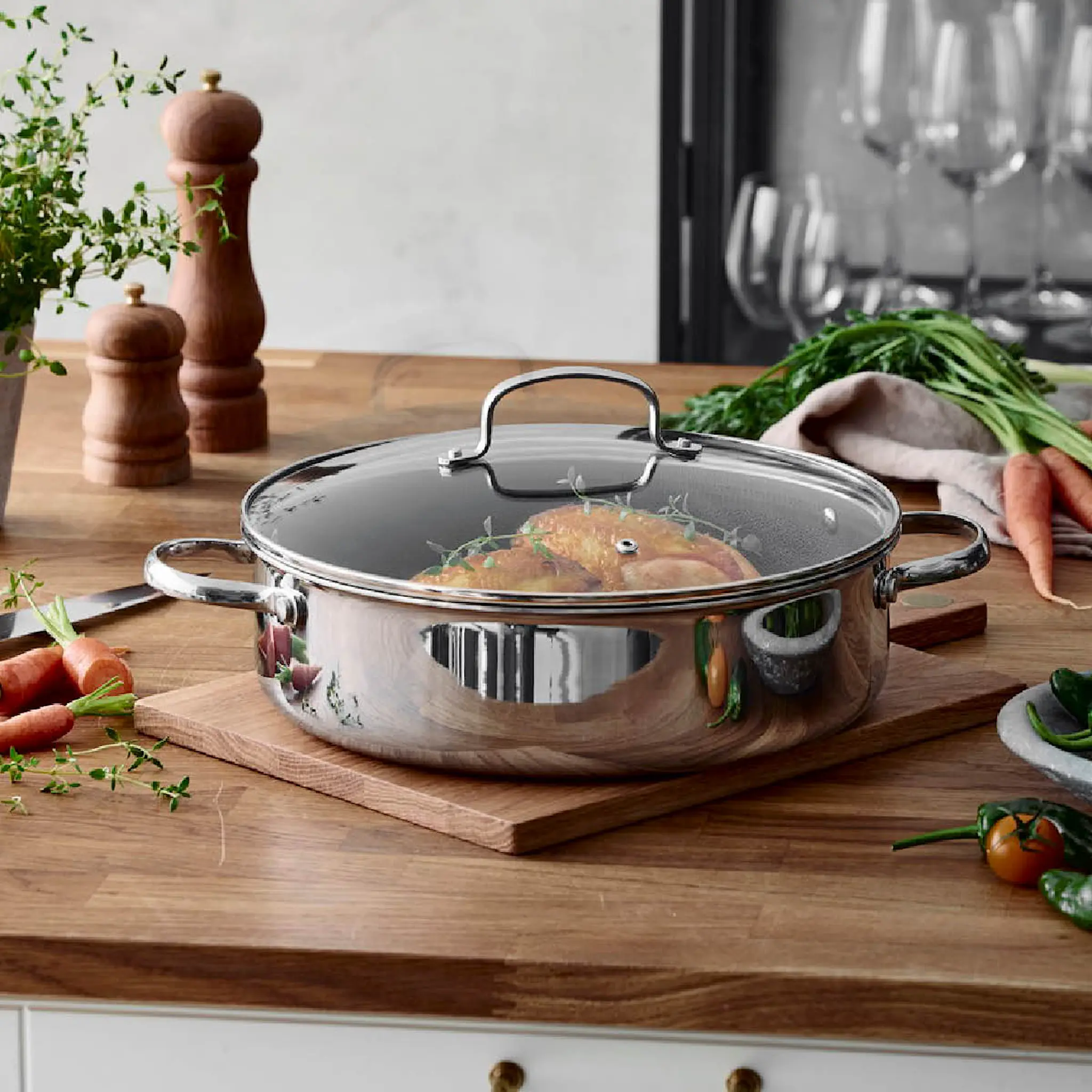 Pillivuyt Gourmet Paillon Hybrid sautégryte 4,9L keramisk