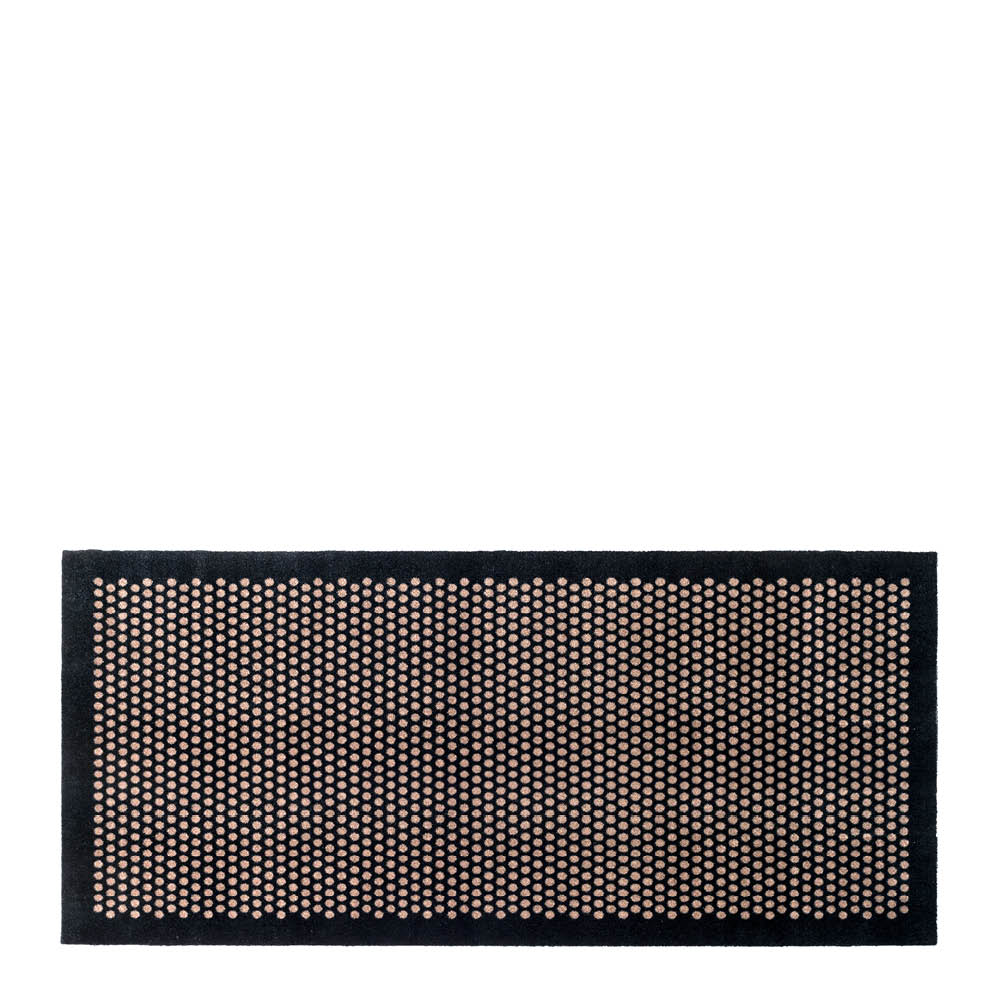 Tica Copenhagen Dot golvmatta 200x90 cm svart/sand