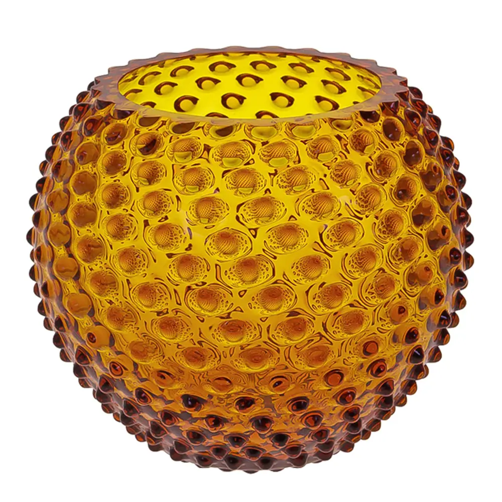 Hobnail Maljakko 18 cm Amber