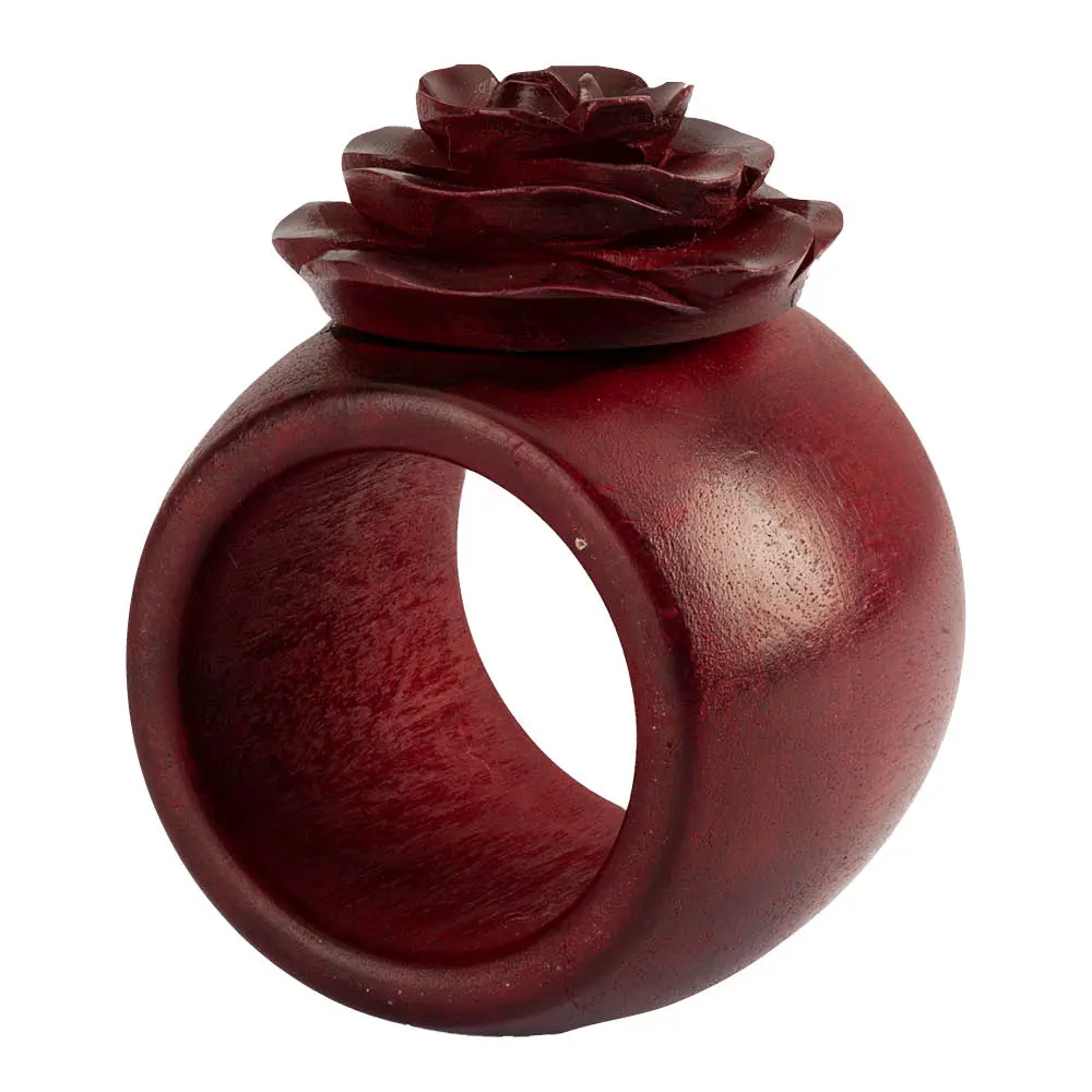 Rose serviettring 4x5 cm rød