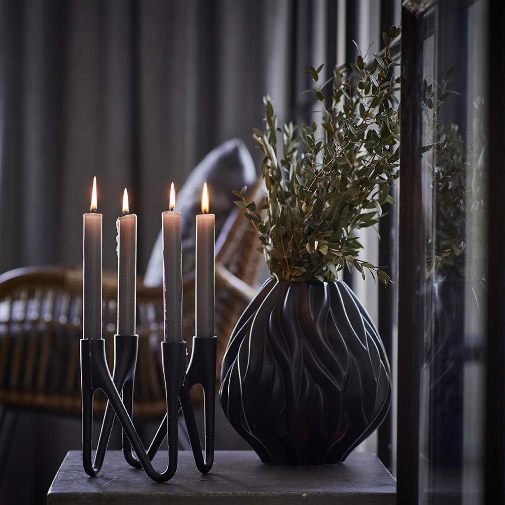 Morsö Roots Kynttilänjalka 4 kynttilää Musta