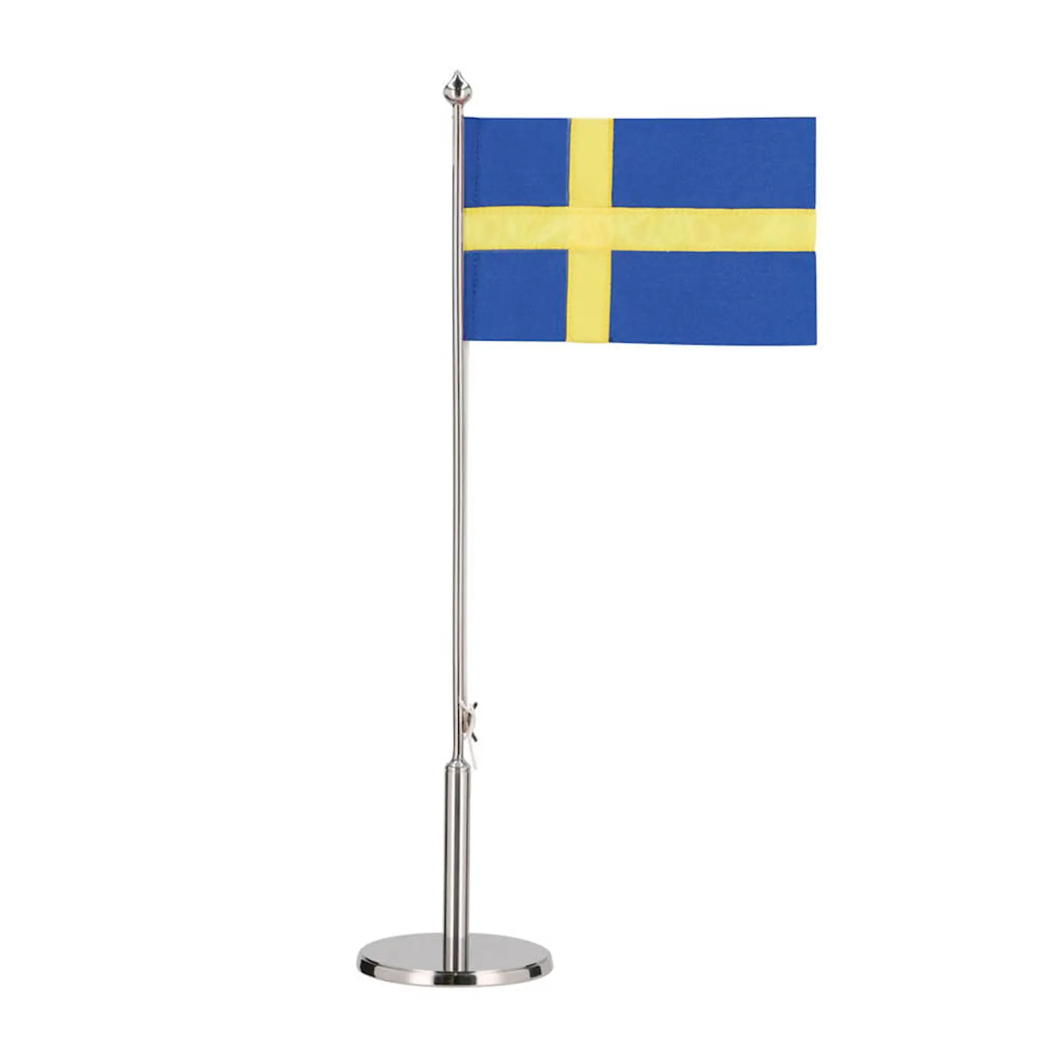 Gense Bordsflagga svenska flaggan 40,5 cm blankt stål