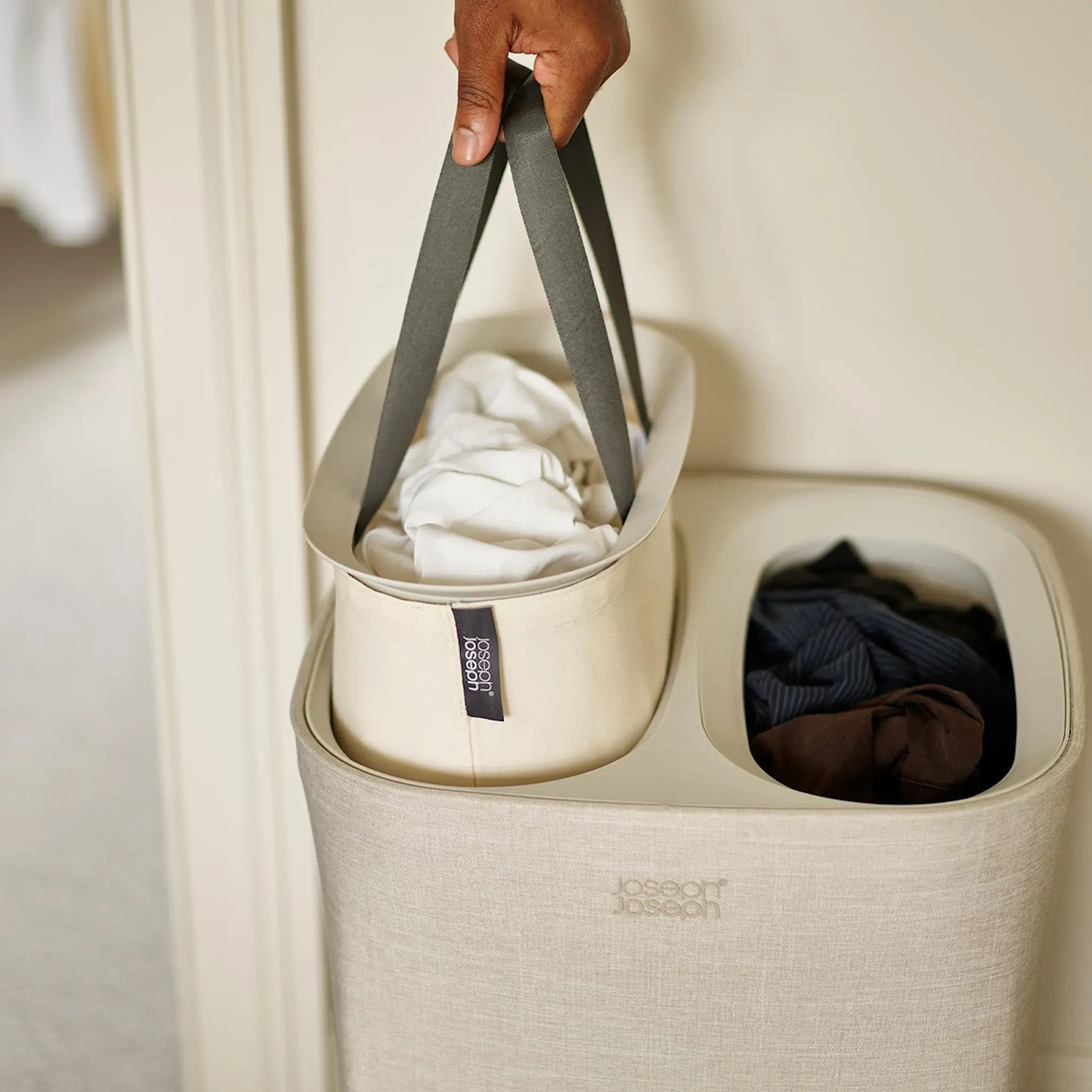 Joseph Joseph Tota tvättkorg 60 L ecru