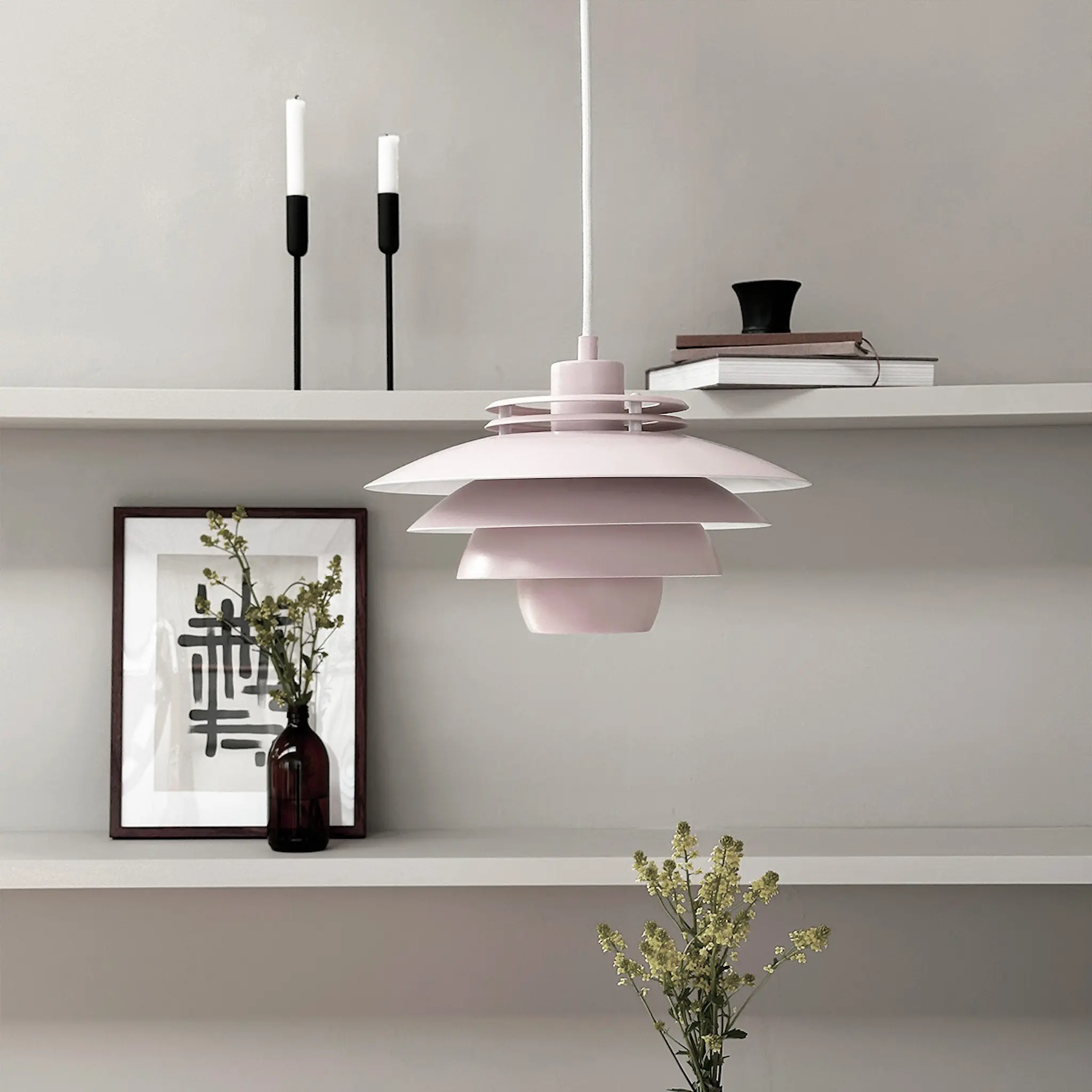 Dyberg Larsen EJKA mini pendellampa 24 cm rosa