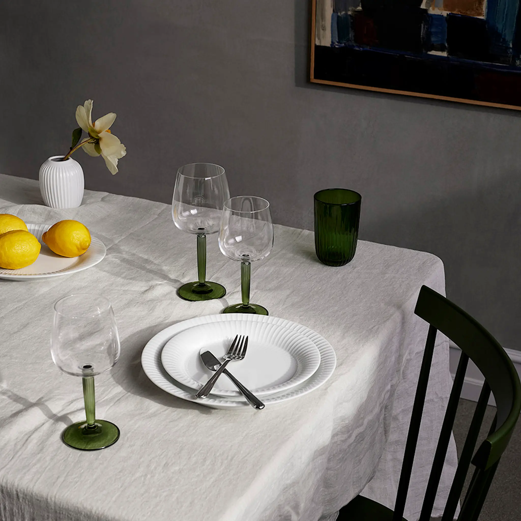 Kähler Hammershøi Vitvinsglas 35 cl 2-pack Grön