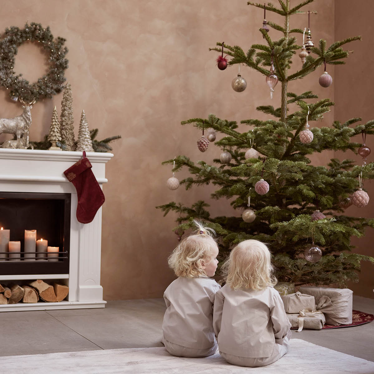 Lene Bjerre Vintia krans 55x10 cm grønn/hvit