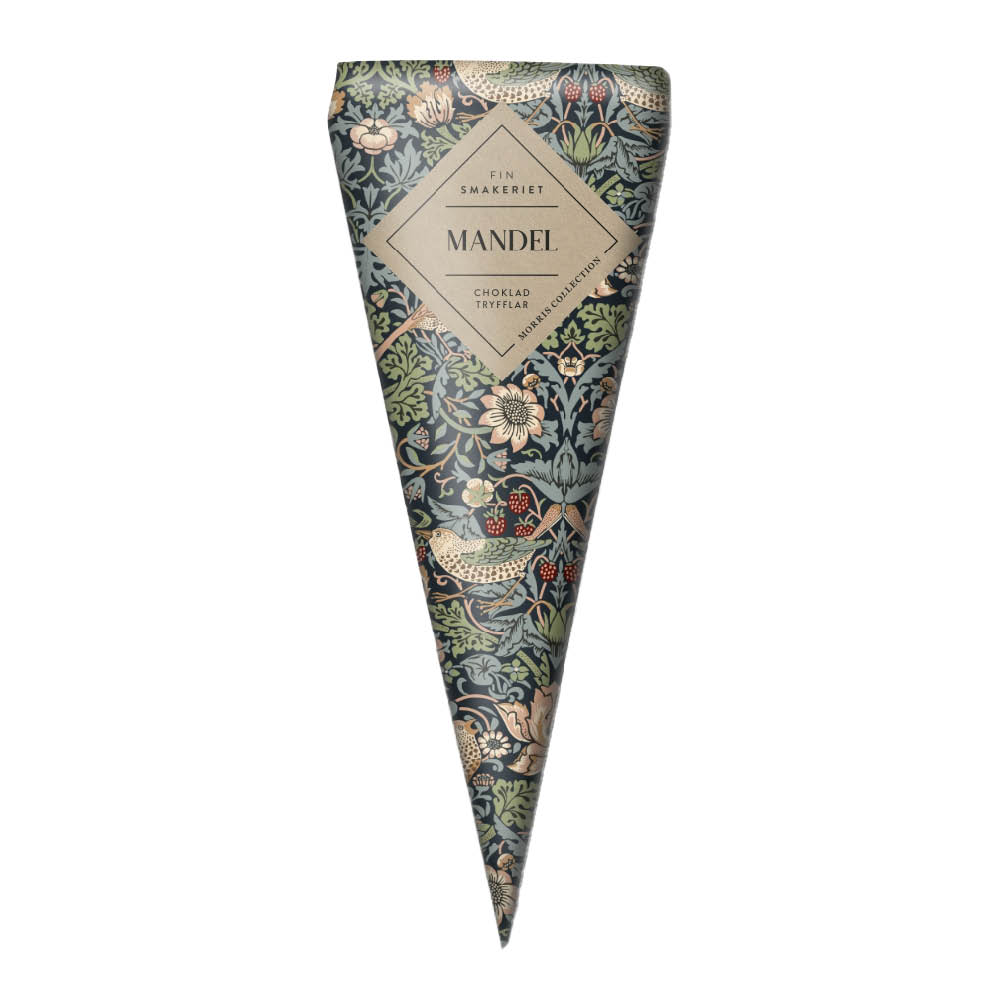 Finsmakeriet Morris strut chokladtryfflar mandel 100 g marinblå