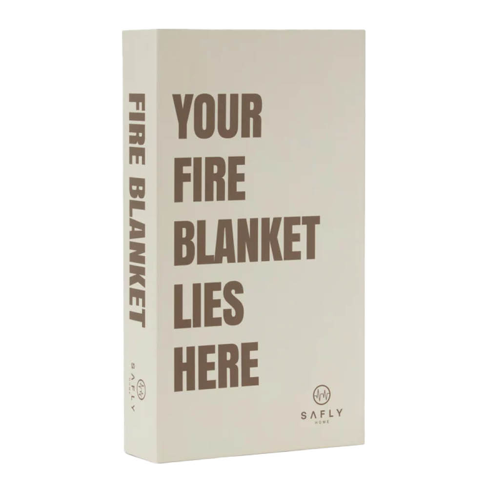 Safly Coffee Table Book med brannteppe 16x28 cm kremhvit