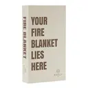 Coffee Table Book med brandfilt 16x28 cm krämvit