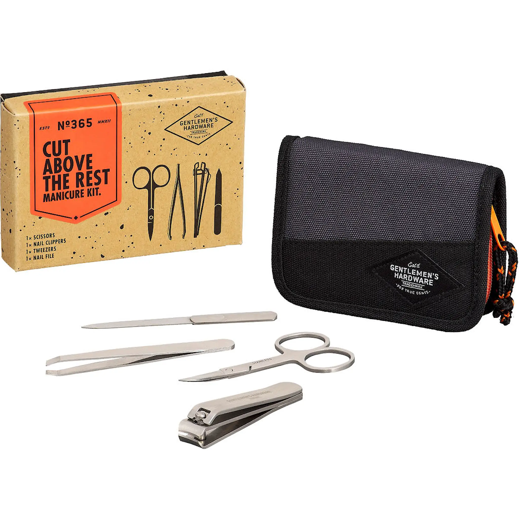 Gentlemen's Hardware Manikyrset med etui svart