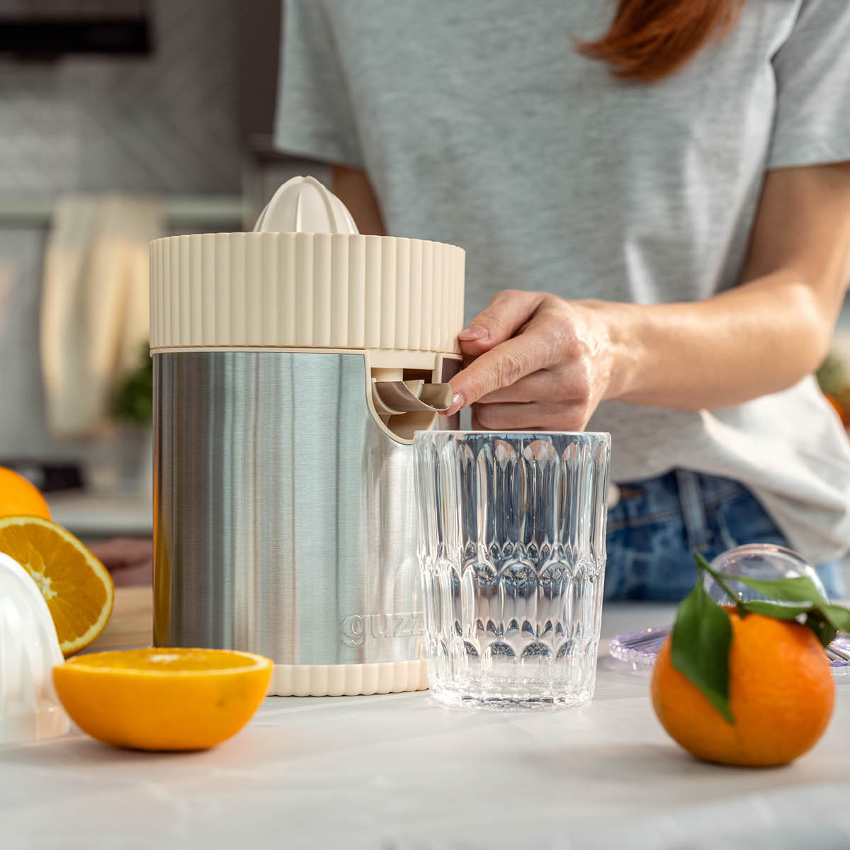 Guzzini Sous Chef juicepress elektrisk 100W cream