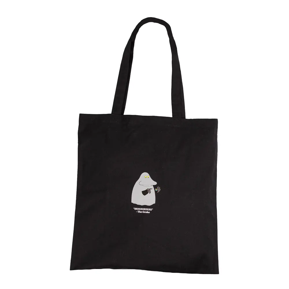 Muumi Kangaskassi Mörkö 38,5x42 cm Musta