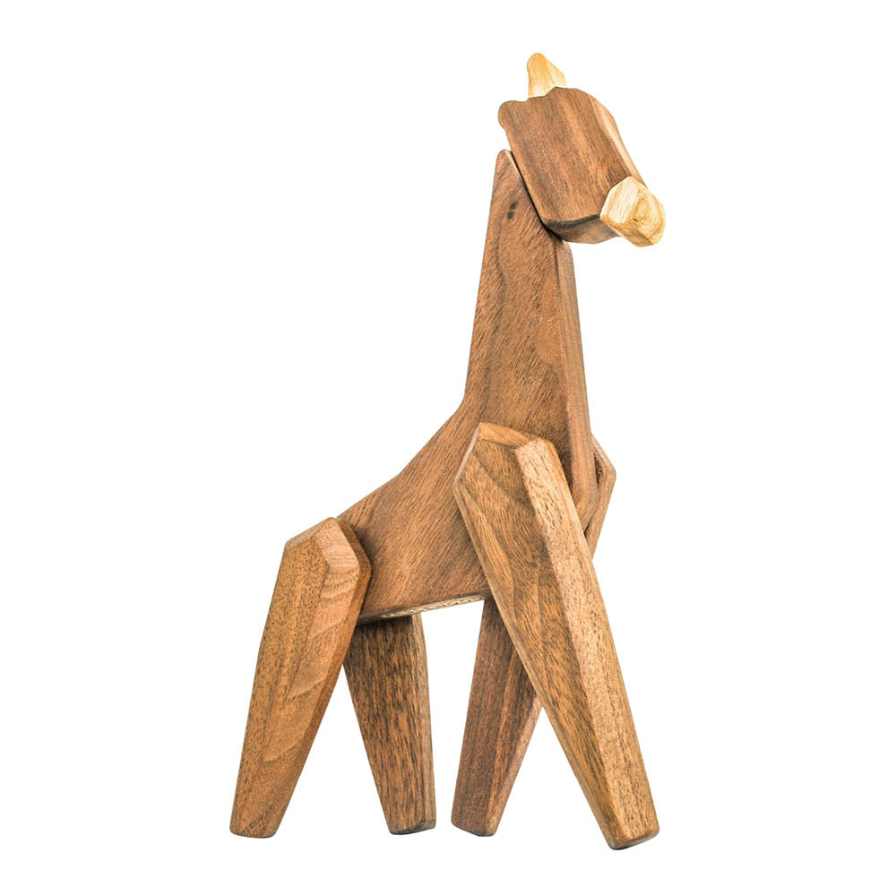 FableWood Puufiguuri kirahvi 23 cm Pähkinä/Saarni
